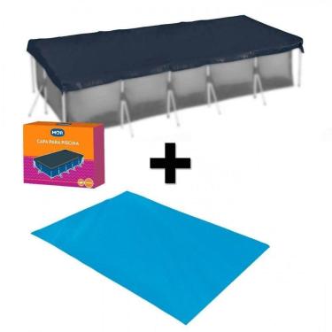 Imagem de Kit Capa E Forro Para Piscina Retangular 7600 Litros Premium