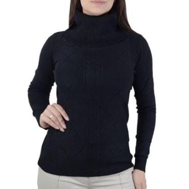 Imagem de Blusa Feminina Facinelli By Mooncity Tricot Preta - 651032-Feminino