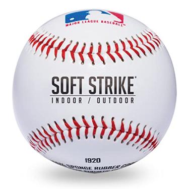 Imagem de Franklin Sports Soft-Strike Teeball – Tamanho e peso oficiais aprovados para Teeball – Tecnologia de núcleo de borracha oca para segurança – Bola de Teeball MLB para uso interno/externo – Pacote com 6