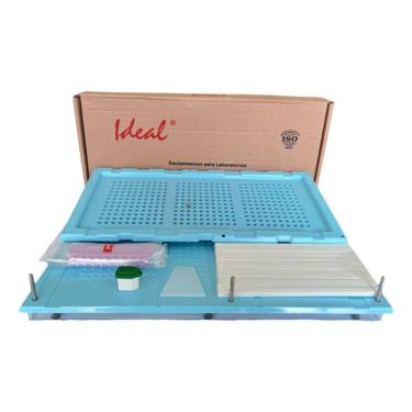 Imagem de Encapsuladora Manual 360 Cápsulas N°1 C/ Base E Bandeja Azul