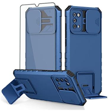 Imagem de Asuwish Capa de telefone para Samsung Galaxy A02s com protetor de tela de vidro temperado e capa de câmera deslizante KickstandAcessórios para celular Glaxay A 02s Galaxies Ao2s M02s SM-A025V feminino