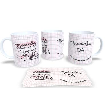 Imagem de Caneca de Porcelana Branca Personalizada Coleção Dindo e Dinda