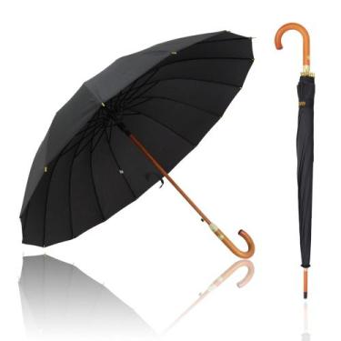Imagem de Guarda Chuva Automático Preto Reforçado Portaria Preto  2070 - FP Elet