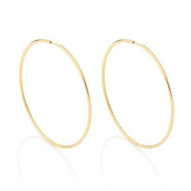 Imagem de Brincos banhado ouro 3x 24k 18k e 22k femininos argola grandes rommane