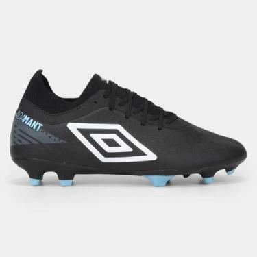 Imagem de Chuteira Campo Umbro Adamant Premier, Preto, Branco, 38, Unissex