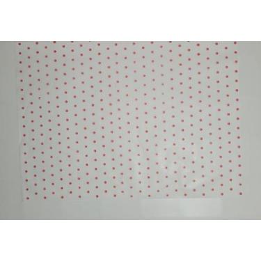 Imagem de Papel de Seda 50x70 cm  Pacote C/50 Unidades  - BOLINHAS VERMELHAS - A