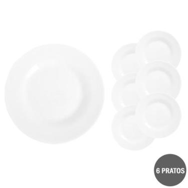 Imagem de 6 Pratos Opaline 19cm Sobremesa Menu Restaurante Almoço - NADIR FIGUEI