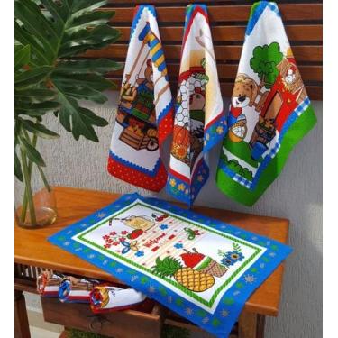 Imagem de Pano De Prato Atoalhado Kit 10 unidades - Babilar