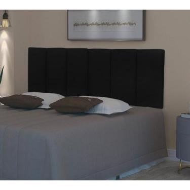 Imagem de Cabeceira de cama box casal queen 160cm estofada Dubai Loja L Móveis -