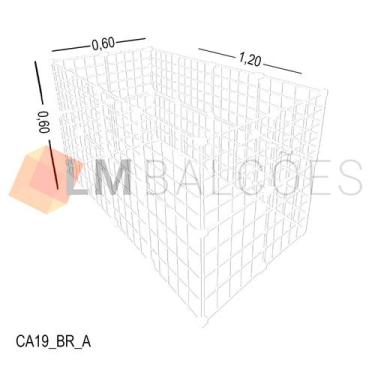 Imagem de Cercadinho Aramado Branco Para Pet - 1,20 X 0,60 X 0,60m - LM Balcoes