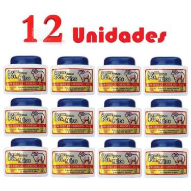 Imagem de Kit com 12 Creme Para Pés E Mãos Sebo De Carneiro Sanjully - San Jully