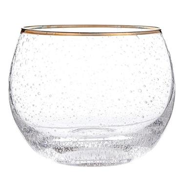 Imagem de Santa Barbara Design Studio Copo de coquetel Holiday Roly Poly Seeded, 368 g, com borda dourada
