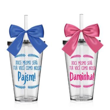 Imagem de Kit 2 Copos Lembrancinha Pajem E Daminha Acrílico - Krystalon