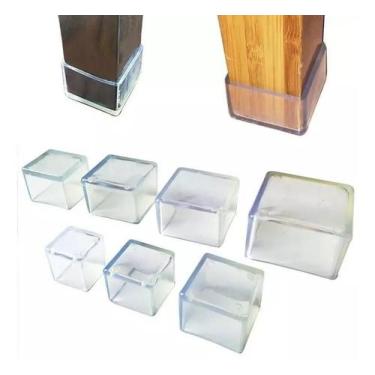 Imagem de Kit 8 Protetor Pés Cadeira Mesa Silicone - Generica