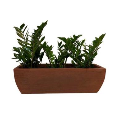 Imagem de Jardineira Floreira 80x25cm Decorativa De Polietileno Para Plantas - A