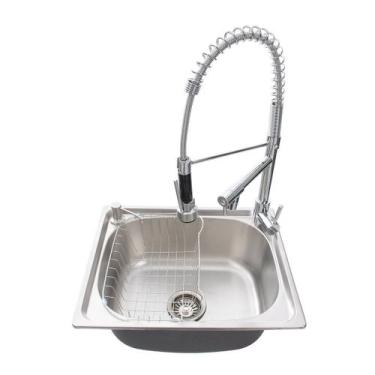 Imagem de Kit Cuba Gourmet Cozinha Aço Inox 50X40Cm E Torneira Gourmet - Stillus