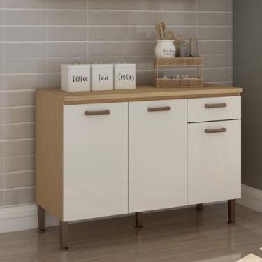 Imagem de Balcão com tampo 120cm 2 portas CB0085 Linha Essência Genialflex, Frei