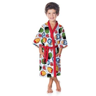 Imagem de Roupao Felpudo Infantil Quimono Estampado Avengers M Lepper