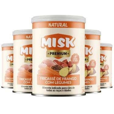Imagem de Kit 5 Ração Úmida Natural Misk Cães Fricassê Frango Legumes