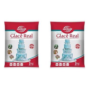 Imagem de Kit 2 Unidades Glacê Real 1kg Para Confeitaria Panificação - ARCOLOR