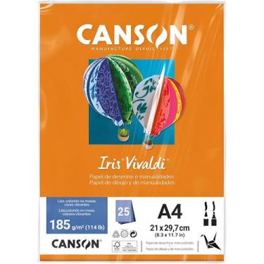 Imagem de Pct Papel Iris Vivaldi 25fls A4 185gr Canson Escolha a Cor, CENOURA