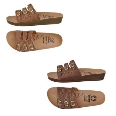 Imagem de chinelo ortopédico KIT 2 PARES feminino  casual anti stress esporão co