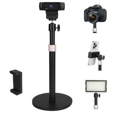 Imagem de Mippko Suporte para câmera webcam para mesa, rosca de 1/10.2 cm-20 compatível com webcam Logitech C920 / C920S / C920x / C922 / C922x / C925e / C930 / C930e / C615 / C960, câmera DSLR/Smartphone