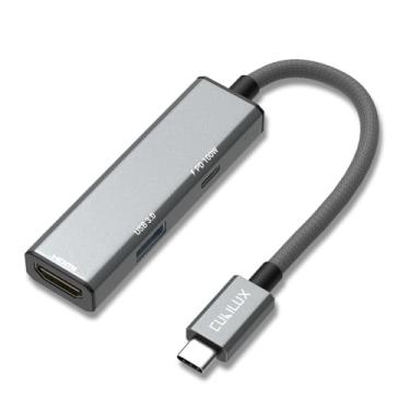 Imagem de Cubilux Adaptador USB C para HDMI 4K com USB 3.0 e carregamento rápido PD de 100W, conversor tipo C para HDMI para iPhone 15/15 Plus/15 Pro/15 Pro Max, MacBook Pro/Air, Dell XPS 13/15, Surface Pro,