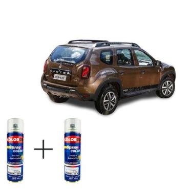 Imagem de Spray automotivo marrom safari met - cns renault + spray verniz 300ml 