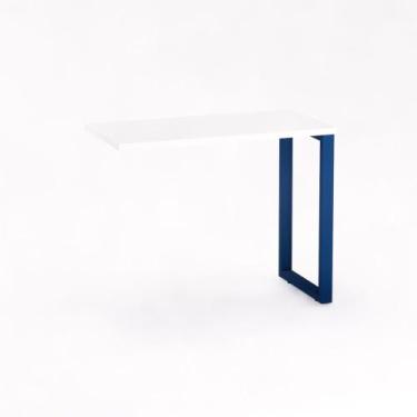 Imagem de Mesa Complemento Tubular P25 Pandin 90 CM Branco e Azul Del Rey
