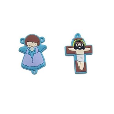 Imagem de Entremeio emborrachado cruz + anjo 2 pcs - Comercial Apetrechos, Turqu