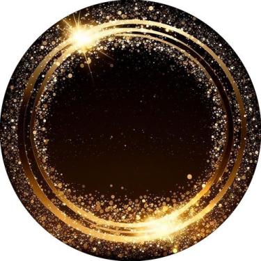 Imagem de Painel De Festa Redondo 1,50x1,50 -  Arco Dourado 089 - Via Cores