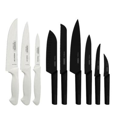 Imagem de Kit - Faqueiro Premium 3 Pecas + 1 Jogo de Facas Nygma Texturizadas 6 