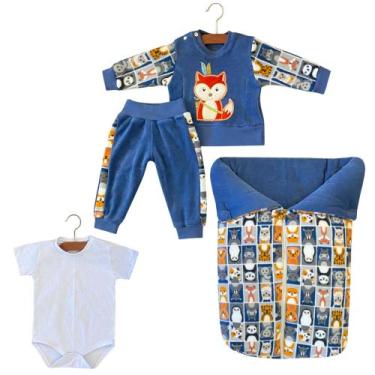 Imagem de Saida Maternidade Raposinha 022-158 - PEQUENO ANJO, Azul, RN