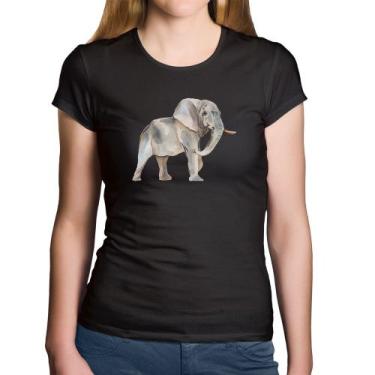 Imagem de Baby Look Algodão Elefante - Foca na Moda, Preto, G