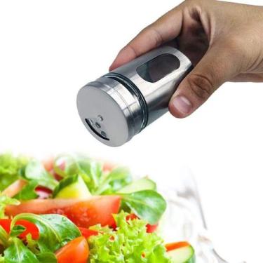 Imagem de Pote Porta Tempero Aço Inox 90ml Barato Utensílios de Cozinha - Bene C