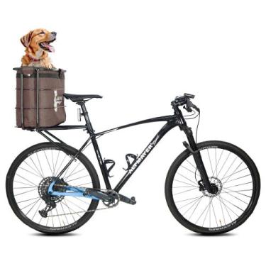 Imagem de Cadeirinha Big Bike Dog com Bagageiro Altmayer Marrom AL-410 + AL-247