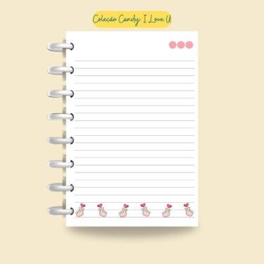 Imagem de Refil Caderno de Disco Sistema Inteligente I I Love U - Cores, M+ 10 F