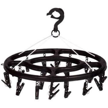 Imagem de Varal Mini OVAL 24 Prendedores Preto - MOR