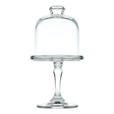 Imagem de Porta Cupcake Prato Para Bolo C/ Cupula Pe E Tampa Em Vidro  - Pasabaç