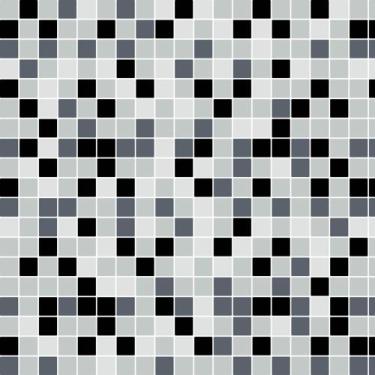 Imagem de Papel de Parede Autocolante Pastilhas Quadriculada Cinza Com Alguns Qu