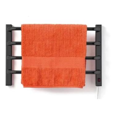 Imagem de Toalheiro Térmico Para 1 Toalha Preto Flape, Lado Direito 110V