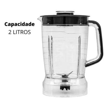 Imagem de Copo para Liquidificador Mondial Turbo Inox L1000 L1100 L1200w - Preto