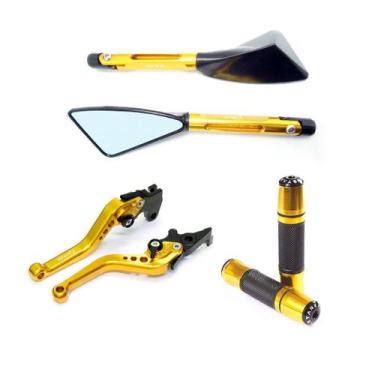 Imagem de Kit Manopla Retrovisor Manete Stark Moto Xre Bros Falcon Tornado Xlx X