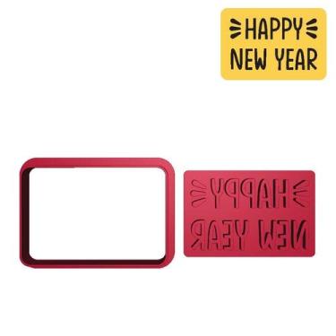 Imagem de Cortador Marcador Ano Novo Happy New Year Decorado - DOCE IMPRESSO,  6