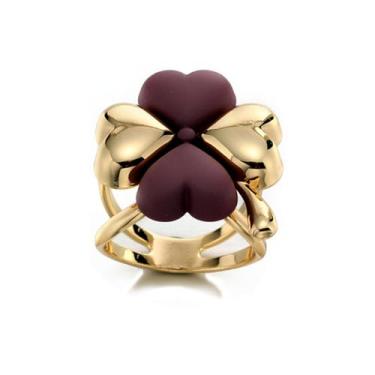 Imagem de Broche de seda com flor de trevo para mulheres, tom dourado, elegante, coração, trevo, folha, fivela, clipe, broches, anéis, xale da sorte, cachecóis, fecho, acessórios para vestidos, joias para