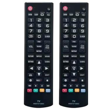Imagem de Pacote com 2 AKB73715682 para controle remoto de substituição para LG TV AKB73715608 32LN520B 32LN5300 32LN530B 32LN5310 32LN536B 47LN5310 47LN5400 47LN5400 47LLLN5400 N541C 50LN5100 50LN5200 50LN5310