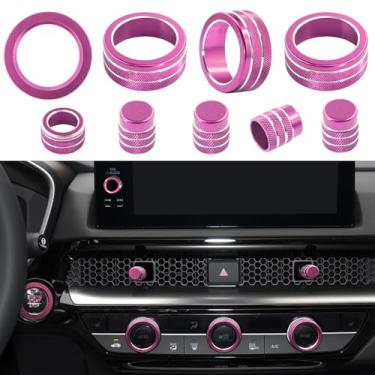 Imagem de LOCOY Tampa de botão de ventilação para Honda Civic 11ª geração de acessórios 2022 2023 2024, para Honda CRV 2023 2024 Tampa de botão de controle de ventilação, acabamento de alavanca de ventilação