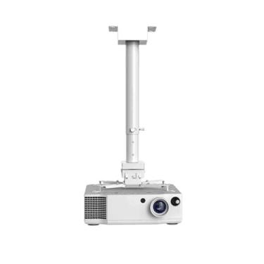 Imagem de Projetor multifuncional para instalação universal, extensão de teto, ajustável, telescópico, fixo, suporte para projetor, equipamento eletrônico para projeção (branco)