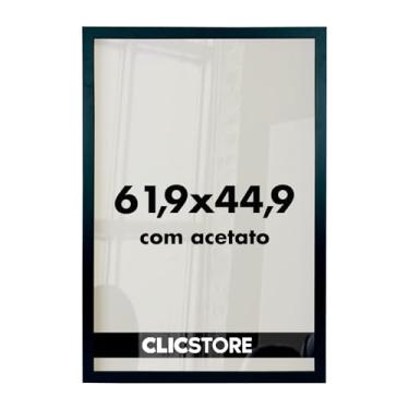 Imagem de Moldura Decorativa 44,9x61,9cm Quebra Cabeça Grow Puzzle 1000 peças Quadro Pôster Painel Parede Escritório c/Acetato (Preto)